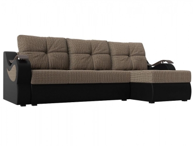 Угловой диван Меркурий (рогожка корфу 03 чёрный) 